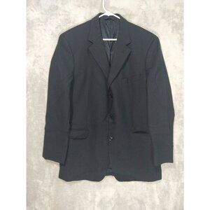 Brooks Brothers Jacket Mens 44L Black Stretch Sport Coat Wool Blazer 346 Preppy